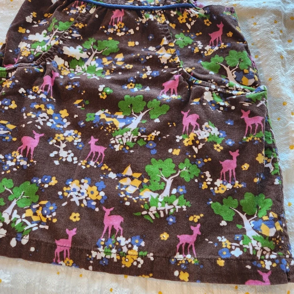 Baby Boden Floral Woodland‎ Corduroy  Romper Dress - Size: 12-18 Months